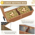 thumbnail image 5 of YODOLLA 95" Large Wooden Chicken Coop with Wheels for 6 8 chicken with Run Natural wood, 5 of 10