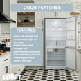 thumbnail image 5 of Summit 28 Inch Refrigerator-Freezer, 11.7 cu.ft Capacity, Bottom Freezer with Ice Maker, Counter Dept, Stainless Steel - FFBF284SSIM, 5 of 11