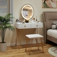thumbnail image 5 of Costway Vanity Makeup Dressing Table W/ 3 Lighting Modes Mirror Touch Switch White, 5 of 10