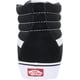 thumbnail image 3 of 12.5 Women/11 MenBlack/Black/White CanvasSk8-Hi Unisex Casual High-Top Skate Shoes, Comfortable and Durable in Signature Waffle Rubber Sole, 3 of 4