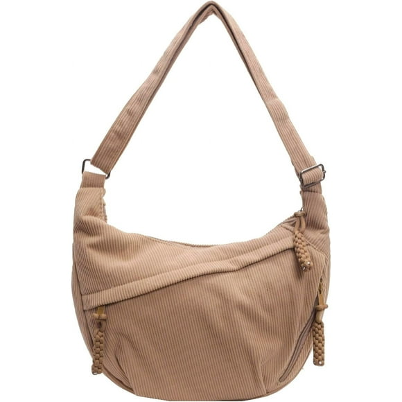 shiyou-Crescent Bag for Women Men Nylon Crossbody Bags Multi-Pocket Sling Bag Roomy Hobo Bags Moon Bag Slouchy Dumpling Bag