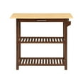thumbnail image 4 of Pemberly Row 3-Tier Butcher Block Kitchen Island with Drawer in Mahogany Wood, 4 of 10