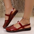thumbnail image 6 of Jelly Sandals for Women Stylish Transparent Jelly Shoes Comfortable Breathable Mesh Closed Toe Slip on Beach Slides, 41, 6 of 8