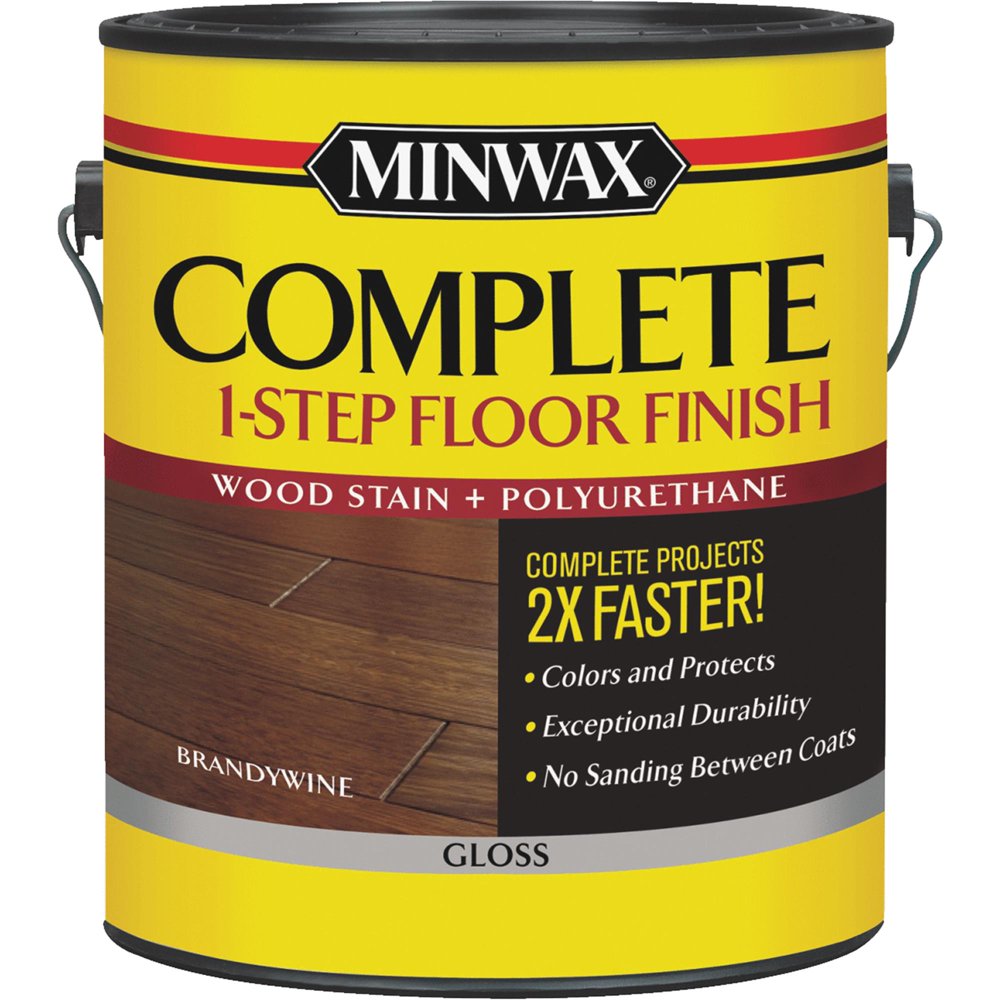 Minwax 220270 1 gal Complete 1Step Floor Finish, Gloss Brandy Wine