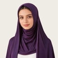 thumbnail image 5 of QASIEATN Modern Fit Silk Scarves for Women Cotton Hijab Women's Headscarf Quality 180 X 55 Cm Soft Breathable and Opaque Fall Fashion Accessories, 5 of 5