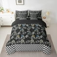 thumbnail image 2 of Feelyou Motorcycle Sport Boys Bedding Comforter Set 7 Pieces, Black Dirt Bike Lover Full Bedding Set, Extreme Sports Reversible Fitted Sheet Flat Sheet, Ultra Soft Home Decor, 2 of 7