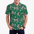thumbnail image 2 of Balery Tropical Leopard Printed Men’s Short Sleeve Polo Shirt, Midweight Men's Shirt,Golf Polo shirts -3X-Large, 2 of 8