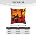 thumbnail image 4 of Fotbe Marigold Flowers In Different Colors Pattern Velvet Decorative Throw Pillow Covers with Elegant Piping, Soft Plush Cushion Cover for Sofa, Bed, Car, Office-16"x16", 4 of 8