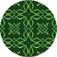 thumbnail image 1 of Ahgly Company Indoor Round Patterned Dark Forest Green Area Rugs, 8' Round, 1 of 1