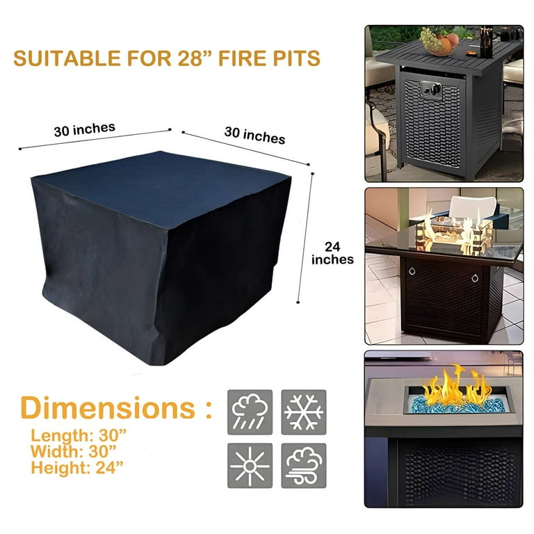 30 Inch firepit cover for 28 inch Square firepits from Tacklife, Endless Summer and Other Manufacturers 30 Inch firepit cover for 28 inch Square firepits from Tacklife, Endless Summer and Other Manufacturers
