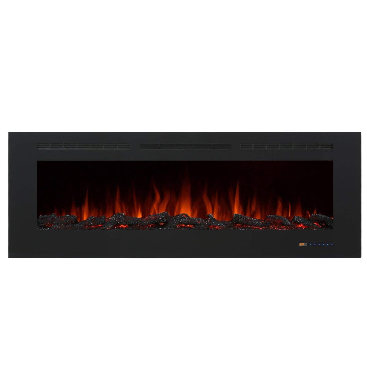 Valuxhome Armanni 60" 750W 1500W, Electric Fireplace Recessed Heater w Touch Screen... by Valuxhome