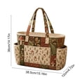 thumbnail image 3 of Quilted Tote Bag, Vintage Floral Shoulder Bag Large Capacity Handbag for Women Work Travel and Everyday Use, 3 of 6