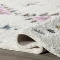 thumbnail image 4 of nuLOOM Jocelyn Tribal Shag Tasseled Area Rug, 8', White, 4 of 9