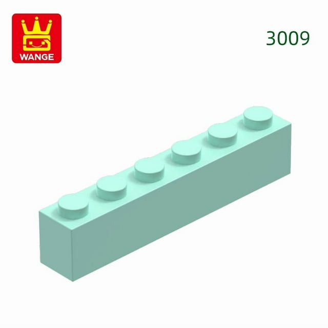 42 Pcs/lot 3009 1x6 Dots High Basic Building Blocks Accessories Compatible with Bricks DIY Children Toys Assembly Gift Box 55.Aqua about 42pcs