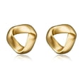 thumbnail image 1 of 1Pair Retro Gold Geometric Triangle Earrings, Metal, Ring Design, Lightweight, Smooth No Sharp Edges, For Daily Formal Occasions Women, 1 of 1
