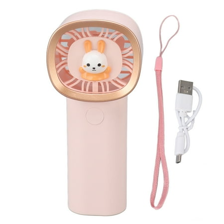 

2024 Hand Fan 3 Gear Adjustable USB Charging Cute Mini Handheld Pocket Pocket for Makeup Travel Outing Pink