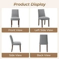 thumbnail image 4 of EOP Upholstered Dining Chairs Set of 6, Linen Fabric Dining Side Chairs, Farmhouse Dining Room Chairs, Stylish Kitchen Chairs with Solid Wood Legs and Padded Seat, Gray, 4 of 10
