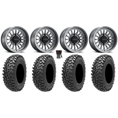Method 411 15 Wheels Ti (4+3) 32 Rampage Fury Tires Polaris RZR XP 1000 / PRO XP / Ranger XP 900/1000