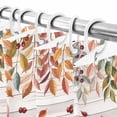 thumbnail image 6 of Shower Curtain 72"W x 72"L Fall Thanksgiving Pumpkins Leaves Wood Grain Fabric Shower Curtains Set with Hooks Water Repellent Bathroom Curtains Machine Washable Bathroom Accessories, 6 of 6