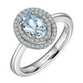 thumbnail image 3 of Lafonn Aria Sterling Silver Platinum Plated Lassire Blue Topaz and Simulated Diamonds Womens Ring, 3 of 5