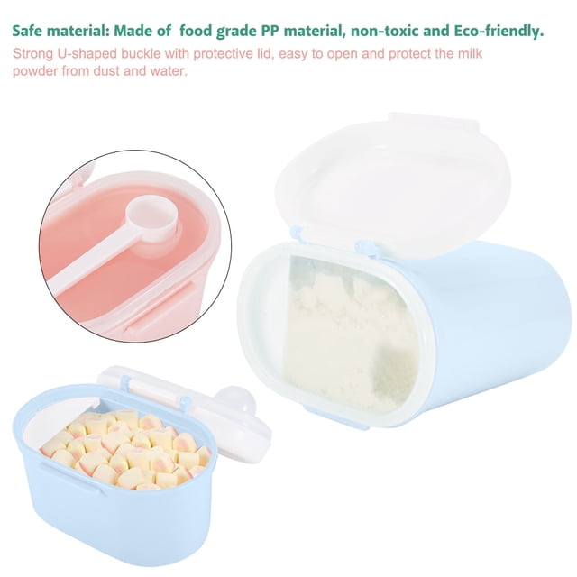 Caja de Almacenamento de Leche en Polvo, Gran y Pequeña Capacidad, material PP de Alimentaria, Seguro para Microtejido, Para Fácil Transporte A Cualquier Lugar