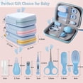 thumbnail image 2 of Baby Healthcare and Grooming Kit,Bexikou Baby Health Nursery Care Items,Baby Comb, Brush, Finger Toothbrush, Nail Clippers, Scissors, Nasal Aspirator, Baby Essentials Nursery Care Kit (Blue), 2 of 7
