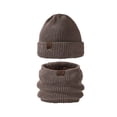 thumbnail image 3 of Winter Hats for Women Winter Beanie Male Winter Warm and Casual Solid Color Windproof Ear Knitted Hat Scarf Two Piece Set, 3 of 3
