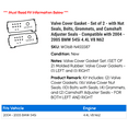 thumbnail image 2 of Valve Cover Gasket - Set of 2 - with Nut Seals, Bolts, Grommets, and Camshaft Adjuster Seals - Compatible with 2004 - 2005 BMW 545i 4.4L V8 N62, 2 of 2