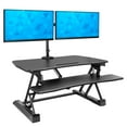 thumbnail image 3 of Mount-It! Electric Sit-Stand Desk Converter with Dual Computer Monitor Mount, Ergonomic Desk, 3 of 8