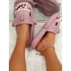 thumbnail image 3 of Shark Design Single Band Slides, Lavender Preppy Style Cartoon Slippers, 3 of 5