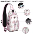 thumbnail image 4 of Funny Pig Cartoon Print Sling Backpack Lightweight Crossbody Daypack with Cute Farm Animal Watercolor Pattern Abstract Floral Artistic Design Aesthetic Anti-theft Travel Bag for Outdoor Gym Daily Comm, 4 of 6