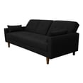 thumbnail image 4 of Sofá Cama Reclinable El Bazar Store Cancún Lino Negro Brazos Separados Respaldo Abatible, 4 of 7
