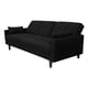 thumbnail image 4 of Sofá Cama Reclinable El Bazar Store Cancún Lino Negro Brazos Separados Respaldo Abatible, 4 of 7