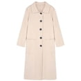 thumbnail image 4 of Levmjia Women's Plus Size Longline Wool Look Coat Single Breasted Notched Lapel Pocket Casual Loose Fit Winter Jacket, 4 of 7