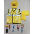 thumbnail image 3 of Disfraces de trabajadores de la construcción para niños, ropa de vestir para niños pequeños, traje de carrera de constructor para niños, sombrero de chaleco con cinturón de herramientas, jue, 3 of 5