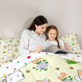 thumbnail image 4 of Manfei Kawaii Cat Full Size Comforter Sets, Floral Butterfly Bedding Comforter Set, Cream Yellow, Polkadot Reversible, 3 Pieces, 1 Comforter and 2 Pillowcases, 4 of 7