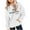 White, variant on QIbmong Boys Girls Hoodie Printed Long Sleeve Oversized Fall Winter Sweatshirts with Pockets for Kids(2-3Years,Pink)