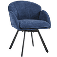 thumbnail image 2 of Renwick Flower Shaped Accent Chair with Removable Seat Cushion for Livingroom, Blue, 2 of 15