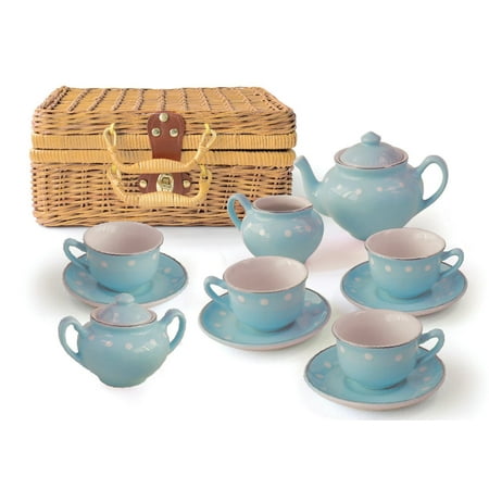MMP Living Children's Porcelain Play Tea Set - Blue