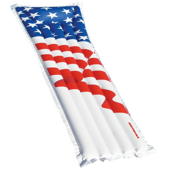 78" Water Sports Inflatable Americana American Flag Swimming Pool Air Mattress
