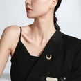 thumbnail image 2 of Unique U Shape Brooch Pins for Women Men Geometric Lapel Pin for Suits Dress Minimalist Boutonniere Corsage Pin for Banquet Dance Ceremony Unisex Dress Accessories Fashion Jewelry, 2 of 10