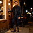 thumbnail image 5 of Austin Mill Men's Classic Square Toe Cowboy Boots, Embroidered Western Work Boots with Slip-Resistant Rubber Sole for Ranch & Casual Wear, 5 of 10