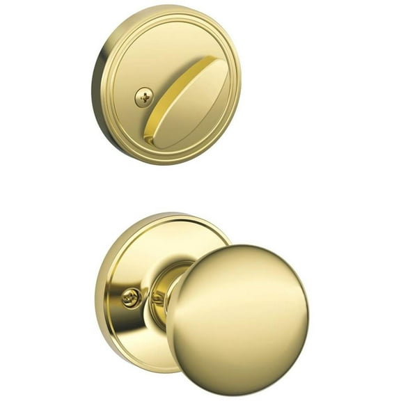 Dexter by Schlage JH59STR605 Stratus Knob Interior Handleset, Bright Brass