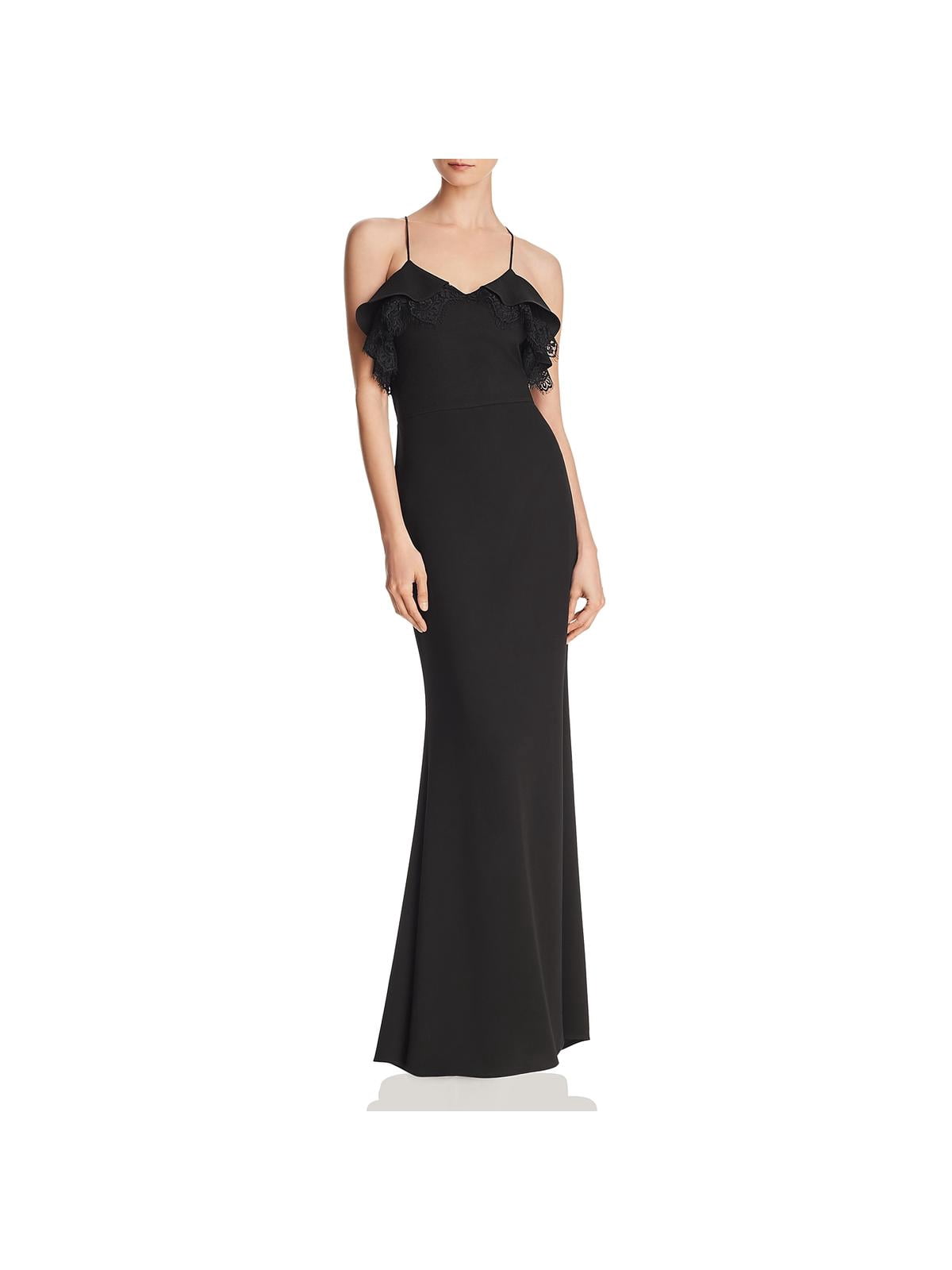 Aqua Women's Lace Trim Ruffled 