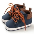 thumbnail image 5 of dmqupv Boys Shoes Toddler Size 6 Baby Toddler Shoes Boys and Girls Floor Sports Shoes Non Slip Lace Up 6w Toddler Boy Shoes Shoes Blue 4, 5 of 5
