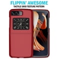 thumbnail image 2 of Case for Motorola RAZR 2022 Flip Phone, Nakedcellphone Slim Hard Shell Protector Cover [Anti-Fingerprint, Grid Texture] for Moto RAZR 3 5G, 2 of 7