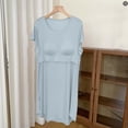 thumbnail image 6 of BUIGTTKLOP Nightgowns for Women Short Sleeve Nightdress Round Neck Sleepshirts Loose Fitted Pajamas Dresses, 6 of 6