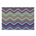 thumbnail image 1 of Chevron Cutting Board, Chevron from Small Strikes Horizontal Stripes in Contemporary Design, Decorative Tempered Glass Cutting and Serving Board, Small Size, Purple Khaki Blue, by Ambesonne, 1 of 1
