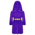 thumbnail image 2 of Raenseen Garçons Enfants Robe de Boxe à Manches Longues Uniforme Kick Boxe Art Martial Muay Thaï Entraînement à Capuche Violet 14, 2 of 5