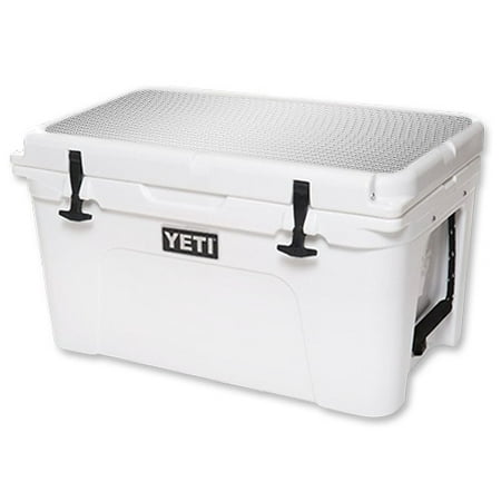 Skin For YETI Tundra 45 qt Cooler Lid – White Carbon Fiber | MightySkins Protective, Durable, and Unique Vinyl Decal wrap cover | Easy To Apply, Remove, and Change Styles | Made in the (Yeti Tundra 45 Quart Best Price)